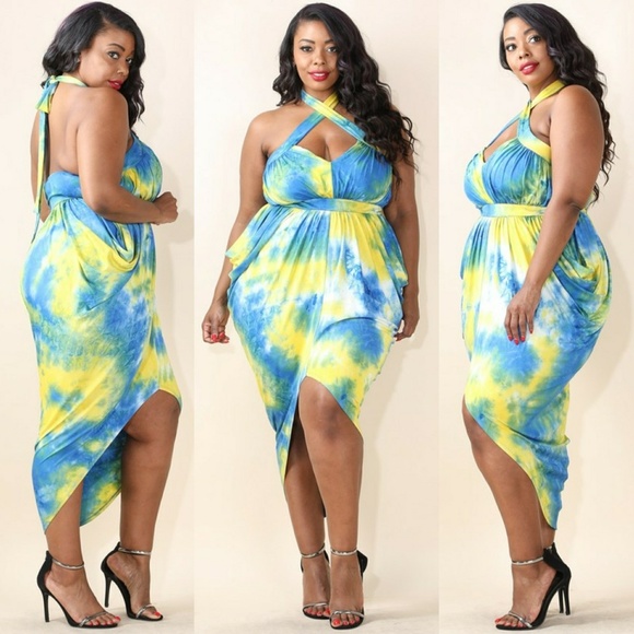Dresses & Skirts - NEW PLUS TIE DYE MAXI DRESS 1X 2X 3X